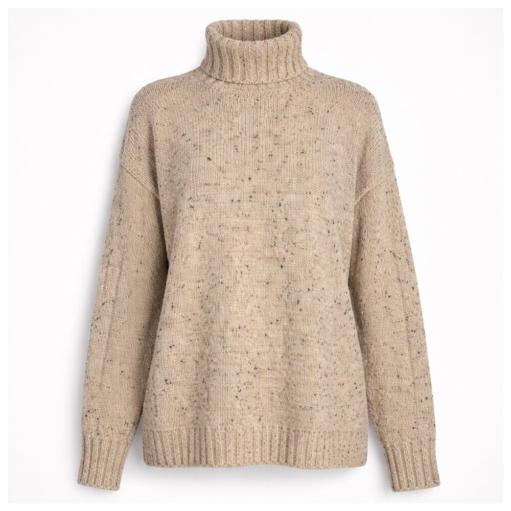 Vintage GLENEDEN Turtleneck Woven Sweater Made in England Size M